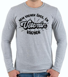printfashion Nem vagyok öreg, én VETERÁN vagyok - Férfi hosszú ujjú póló - Sport szürke (16643978)