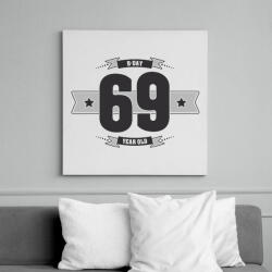 printfashion b-day-69-dark-lightgrey - Vászonkép - Fehér (6622850)