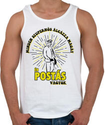 printfashion Én postás vagyok - Férfi atléta - Fehér (9009260)