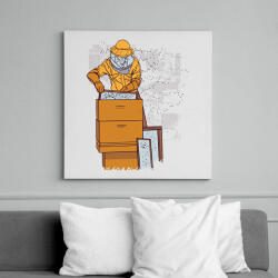 printfashion Méhész - Vászonkép - Fehér (6640924)