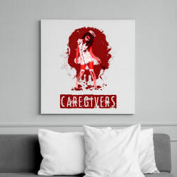 printfashion caregivers - Vászonkép - Fehér (6628925)