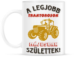 printfashion Traktoros szülinapja május - Bögre - Fehér (5750556)