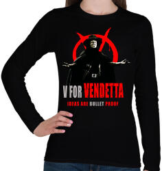 printfashion V for Vendetta 2 - Női hosszú ujjú póló - Fekete (2602670)