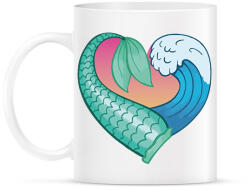 printfashion Mermaid love - Bögre - Fehér (13858029)