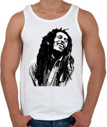 printfashion Bob Marley - Férfi atléta - Fehér (7994807)