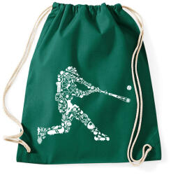 printfashion Baseball játékos - Sportzsák, Tornazsák - Sötétzöld (308206)