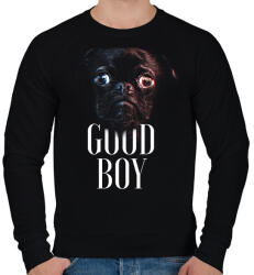 printfashion Mopsz - Good Boy - Férfi pulóver - Fekete (1353817)