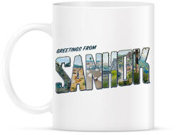 printfashion Greetings from Sanhok - PUBG - Bögre - Fehér (1597257)