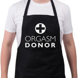 printfashion orgasm-donor-white - Kötény - Fekete (4926463)