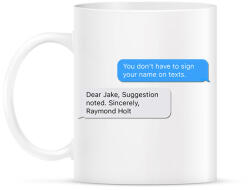 printfashion Sincerely, Raymond Holt - Brooklyn 99 - Bögre - Fehér (7503192)