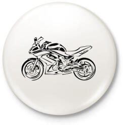 printfashion er6f2 - Kitűző, hűtőmágnes - Fehér (3090201)