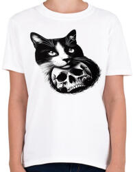 printfashion Macska - Gyerek póló - Fehér (15323701)