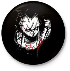 printfashion Chucky - Kitűző, hűtőmágnes - Fekete (5564691)