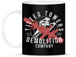 printfashion Fortnite - Tilted Towers Company - Bögre - Fekete (946731)