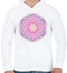 printfashion Mandala - Férfi kapucnis pulóver - Fehér (14512321)