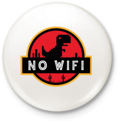 printfashion Jurassic p - No wifi - Kitűző, hűtőmágnes - Fehér (5595292)
