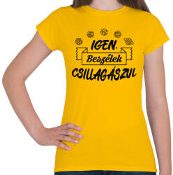 printfashion Igen, beszélek csillagászul - Női póló - Sárga (9728299)