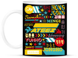 printfashion Ateez Tagok - Bögre - Fekete (2328940)
