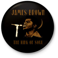 printfashion JAMES BROWN - Kitűző, hűtőmágnes - Fekete (3103666)