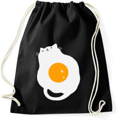 printfashion Egg Cat - Sportzsák, Tornazsák - Fekete (983973)