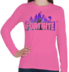 printfashion Fortnite #1 - Női hosszú ujjú póló - Rózsaszín (1115492)