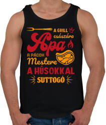 printfashion Apa a grill császár - Férfi atléta - Fekete (13759408)
