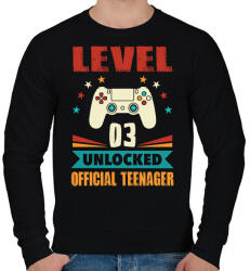 printfashion 3 éves gamer - Férfi pulóver - Fekete (1447874)