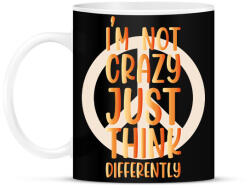 printfashion I'm not crazy - Hippie - Bögre - Fekete (7107069)