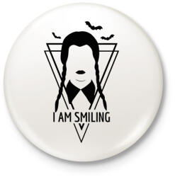 printfashion I am smiling - black - Kitűző, hűtőmágnes - Fehér (11548298)
