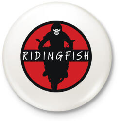 printfashion Ridingfish - Kitűző, hűtőmágnes - Fehér (3087572)