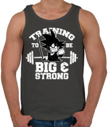 printfashion Trainging to be be and strong - Férfi atléta - Sötétszürke (217353)