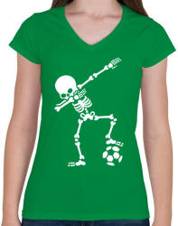 printfashion Dab foci - Női V-nyakú póló - Zöld (914997)