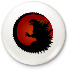 printfashion King of the Monsters - Godzilla - Piros - Kitűző, hűtőmágnes - Fehér (3080388)