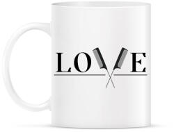 printfashion Love - Fodrász (blakc) - Bögre - Fehér (7317362)