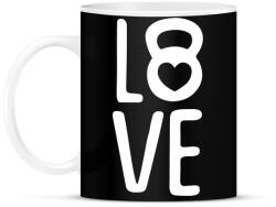printfashion Love kettlebell - Bögre - Fekete (11722183)