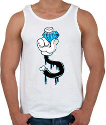 printfashion Gyémánt a zsebbe - Férfi atléta - Fehér (2367502)