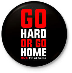 printfashion Home GYM - Kitűző, hűtőmágnes - Fekete (3101770)