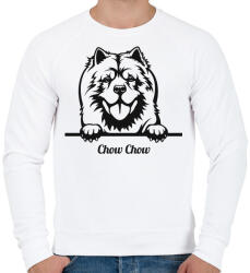printfashion Chow-Chow - Férfi pulóver - Fehér (5115936)