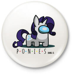 printfashion Ponies among us - Kitűző, hűtőmágnes - Fehér (5489012)