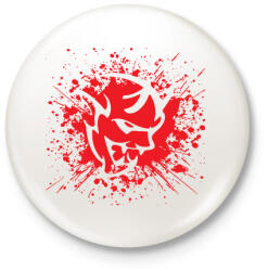 printfashion Devil face - Kitűző, hűtőmágnes - Fehér (3083888)