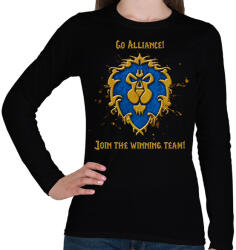 printfashion Go Alliance - Női hosszú ujjú póló - Fekete (1758453)