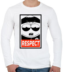 printfashion Cartman - Férfi hosszú ujjú póló - Fehér (1668435)