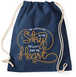 printfashion Az út nem az égben van, hanem a szívben - Sportzsák, Tornazsák - Sötétkék (263268)