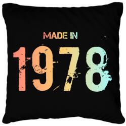printfashion 1978 - Párnahuzat, Díszpárnahuzat - Fekete (6226561)