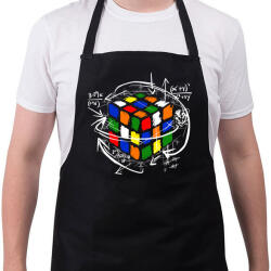 printfashion Rubik kocka - Kötény - Fekete (4927251)