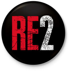 printfashion RE 2 - Kitűző, hűtőmágnes - Fekete (3101095)