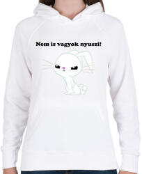 printfashion Nem is vagyok nyuszi - Női kapucnis pulóver - Fehér (14054045)