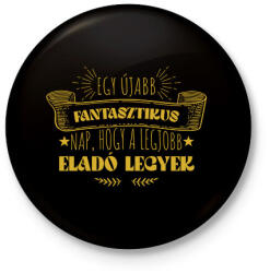 printfashion Legjobb eladó legyek - Kitűző, hűtőmágnes - Fekete (8807719)