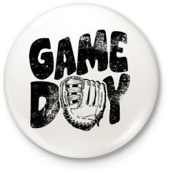 printfashion Game day - Kitűző, hűtőmágnes - Fehér (15806485)