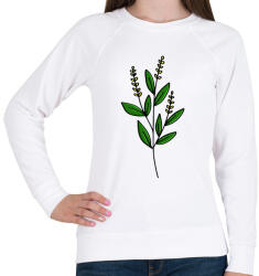printfashion virág-006 - Női pulóver - Fehér (2324257)